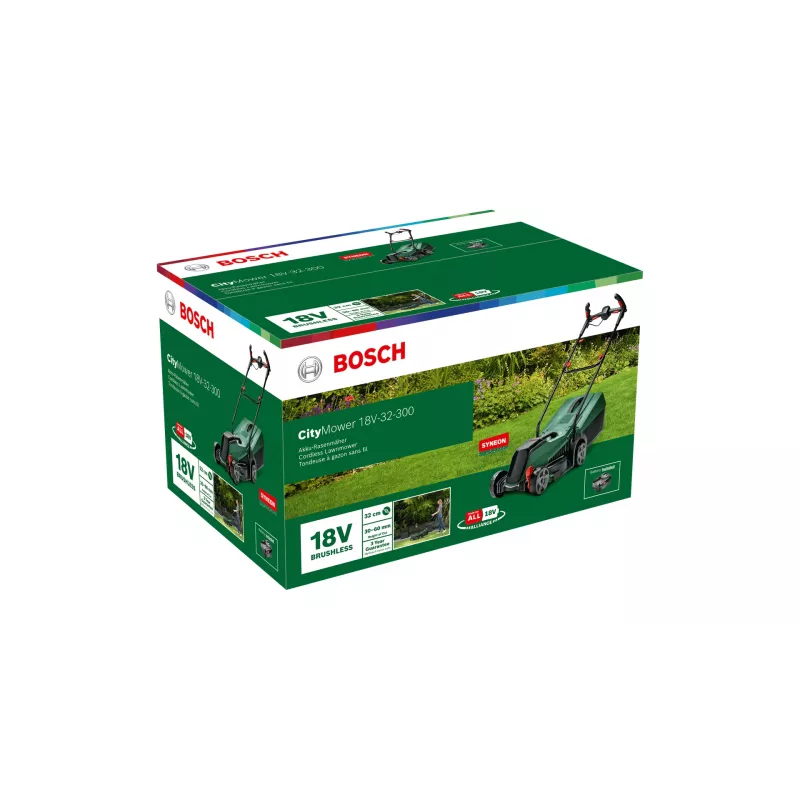 Bosch CityMower cortacésped de empuje batería negro, verde