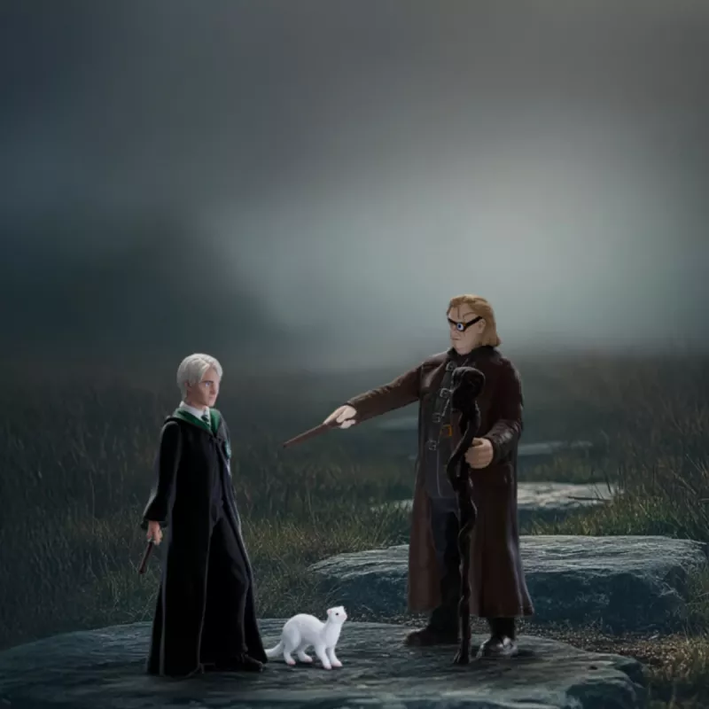Set de figuras Schleich Wizarding World: Mad-Eye Moody y Draco Malfoy con hurón