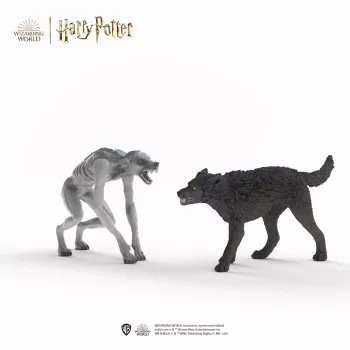 Set de juego Schleich Wizarding World Harry Potter hombre lobo vs. animagus figuras, figuras de colección