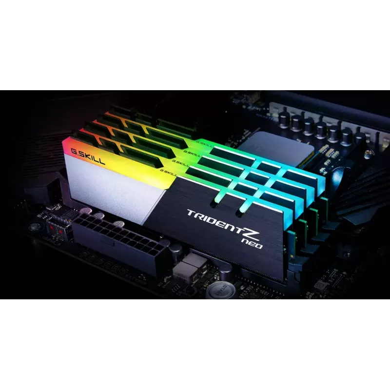 DIMM 16 GB DDR4-3200 (2x 8 GB) Kit dual, memoria RAM negro/blanco, F4-3200C16D-16GTZN, Trident Z Neo, INTEL XMP