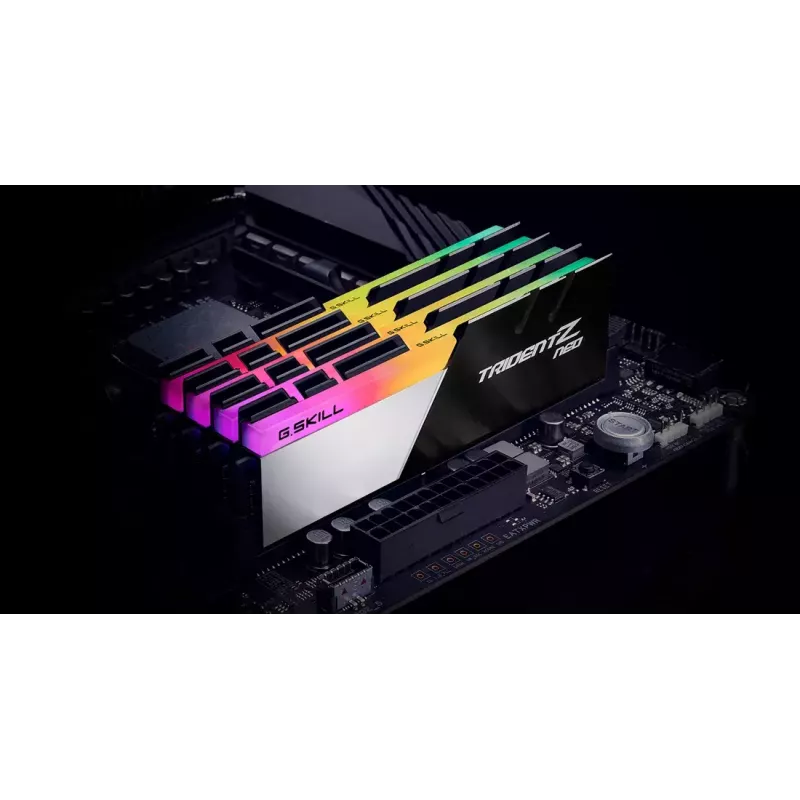 DIMM 16 GB DDR4-3200 (2x 8 GB) Kit dual, memoria RAM negro/blanco, F4-3200C16D-16GTZN, Trident Z Neo, INTEL XMP