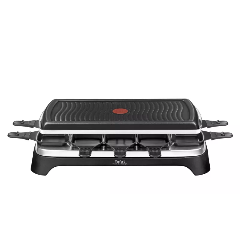 Tefal RE4588 Grill de raclette 10 personas 1350 W Negro, Acero inoxidable