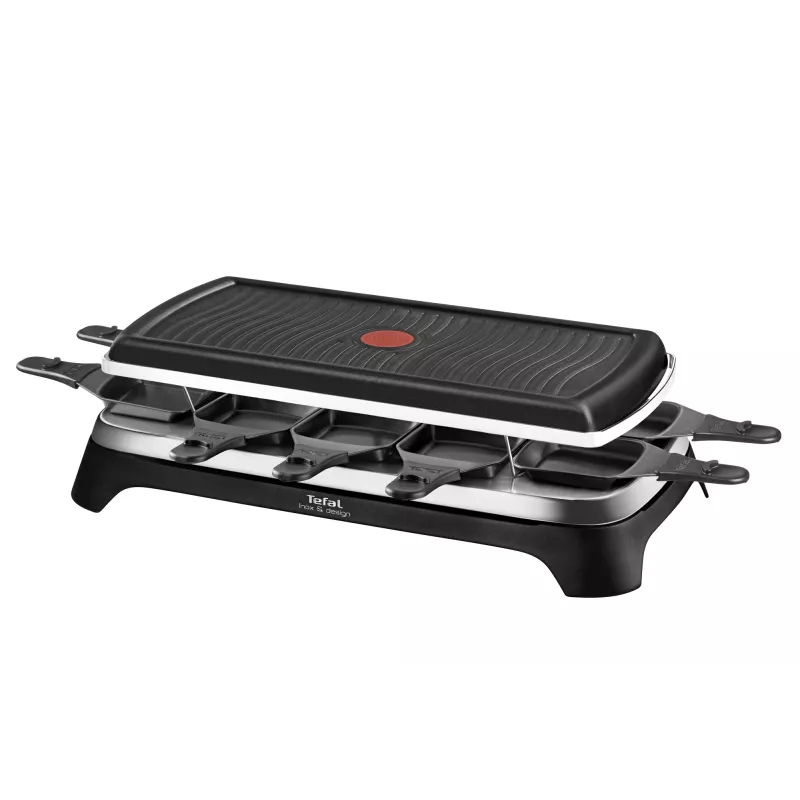Tefal RE4588 Grill de raclette 10 personas 1350 W Negro, Acero inoxidable