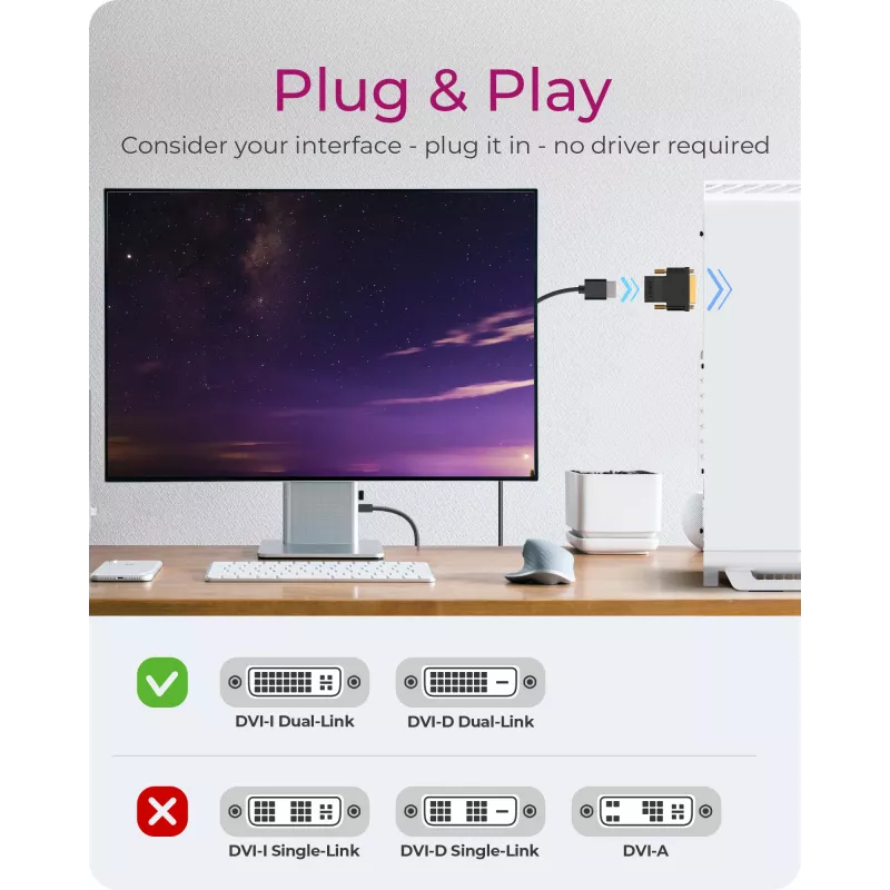 ICY BOX IB-AC552 DVI-D HDMI tipo A (estándar)