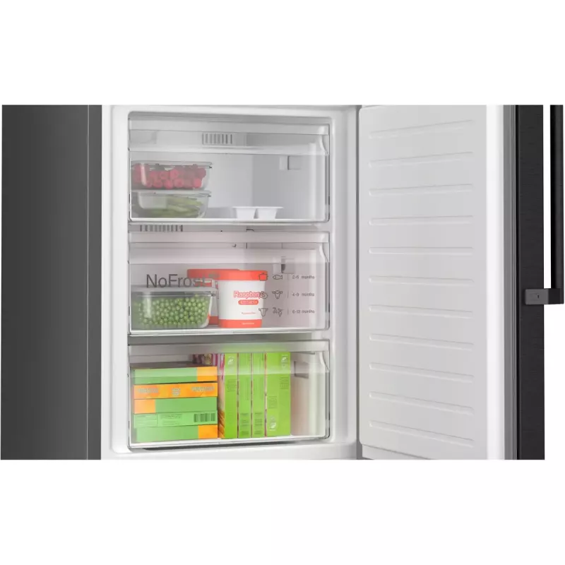 Bosch Serie 4 KGN39VXCT frigorífico combi, 363 l (260 l + 103 l), clase energética C, acero inoxidable oscuro