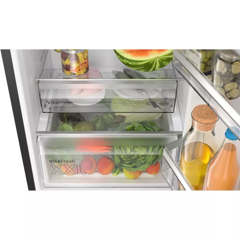 Bosch Serie 4 KGN39VXCT frigorífico combi, 363 l (260 l + 103 l), clase energética C, acero inoxidable oscuro