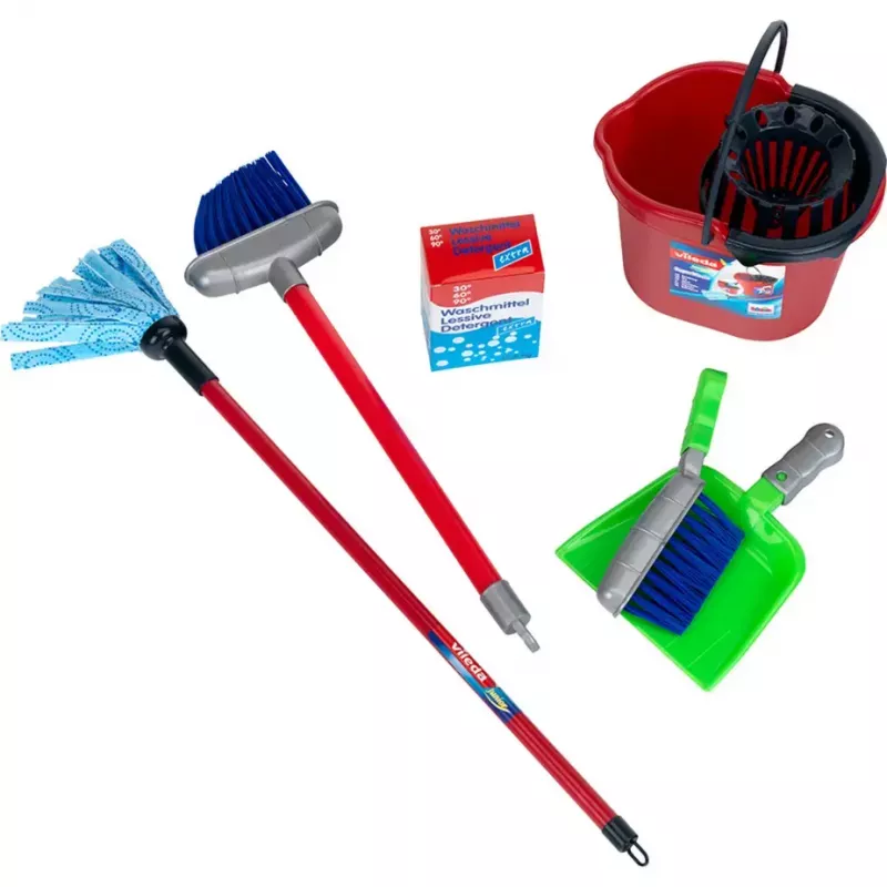 Juguete de balanza de limpieza infantil de theo klein, modelo 6875 — set de limpieza de la marca Vileda