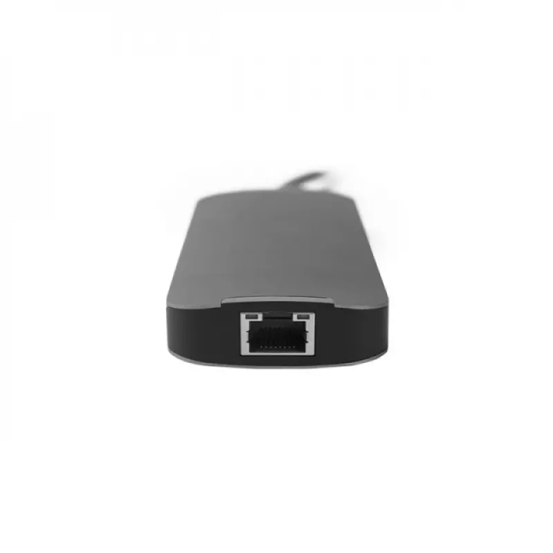 Chieftec DSC-901 estación de acoplamiento USB-C, USB 3.2 Gen 1, HDMI, Gigabit LAN, 2x USB-A, 2x USB-C, titanio
