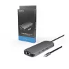 Chieftec DSC-901 estación de acoplamiento USB-C, USB 3.2 Gen 1, HDMI, Gigabit LAN, 2x USB-A, 2x USB-C, titanio