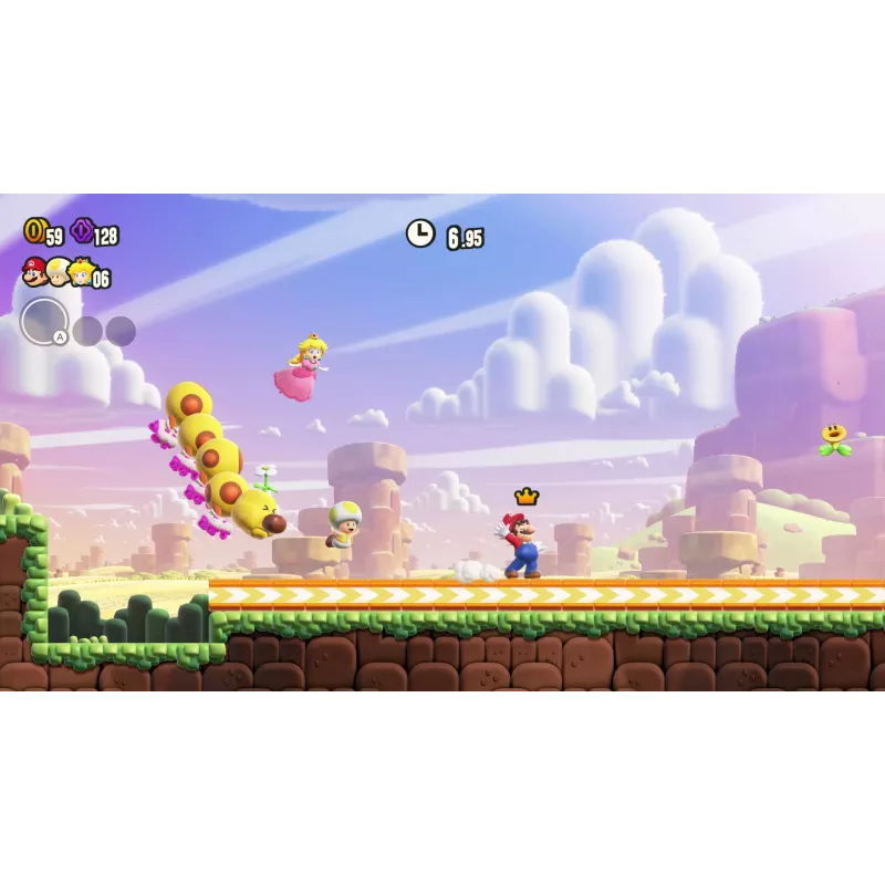 Nintendo Super Mario Bros. Wonder Estándar Chino tradicional, Alemán, Neerlandés, Inglés, Español, Francés, Italiano, Japonés, Coreano, Portugués, Ruso Nintendo Switch