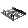 Marco de montaje DeLOCK 18210 de 3,5 pulgadas a 2 x 2,5 pulgadas HDD/SSD, negro