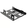 Marco de montaje DeLOCK 18210 de 3,5 pulgadas a 2 x 2,5 pulgadas HDD/SSD, negro