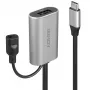 Extensión activa USB 3.2 Gen 1 C/A Lindy 5m, 5 m, USB C, USB A, USB 3.2 Gen 1 (3.1 Gen 1), plateado