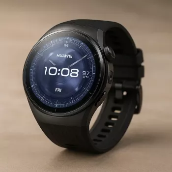 Smartwatch HUAWEI WATCH 5 — redondo 46 mm, pantalla de 1,38 pulgadas, GPS, Bluetooth, telefonía móvil, negro