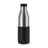 EMSA Bludrop Sleeve N3111100 botella de bebida uso diario 700 ml acero inoxidable negro, acero inoxidable