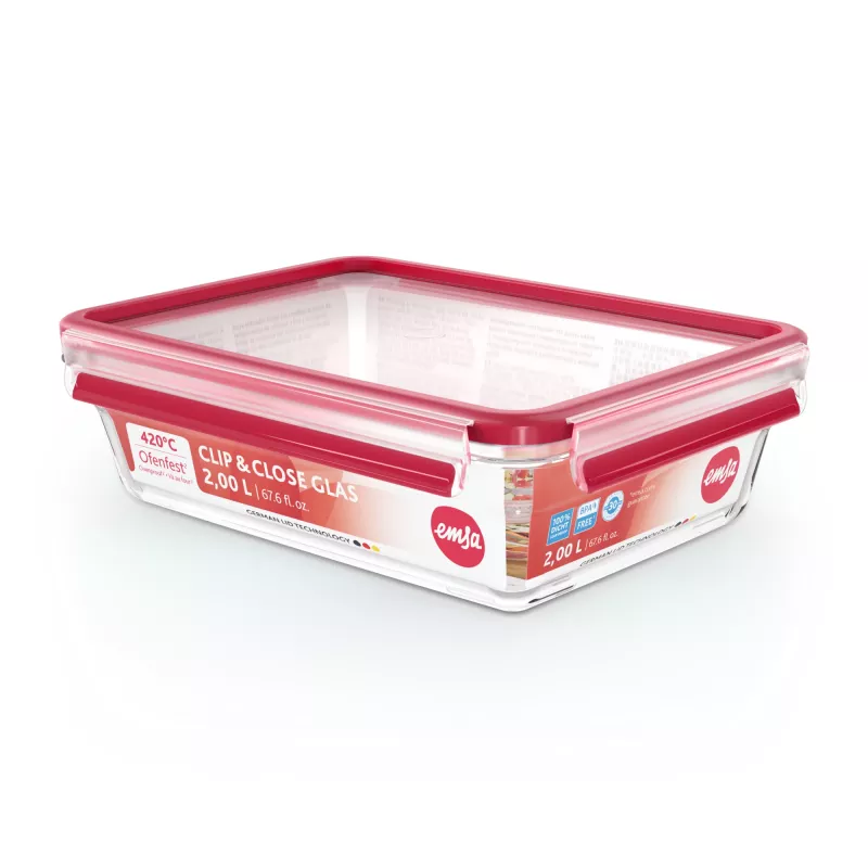 EMSA CLIP & CLOSE N10411 caja rectangular 2 L transparente 1 unidad