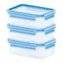 EMSA 508570 recipiente para conservar alimentos caja rectangular 0,55 L transparente 3 uds.