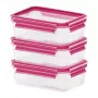 EMSA 515582 recipiente de almacenamiento caja rectangular 0,55 L rosa, transparente 3 unidades