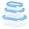 EMSA 508567 caja para conservar alimentos rectangular transparente 3 unidades