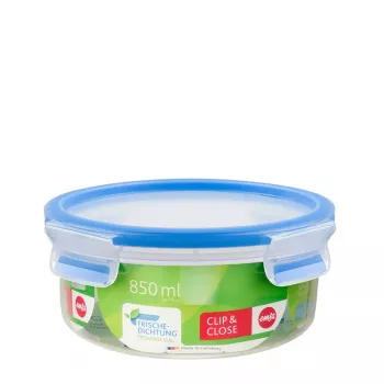 EMSA 508552 Recipiente para alimentos cuenco redondo 0,85 l transparente 1 ud.