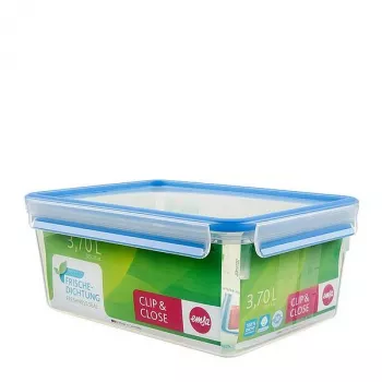 EMSA 508546 Fiambrera caja rectangular 3,7 l transparente 6 uds.