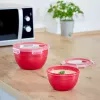 Caja EMSA N10605 redonda 1,1 L roja transparente 95 mm 16,7 cm