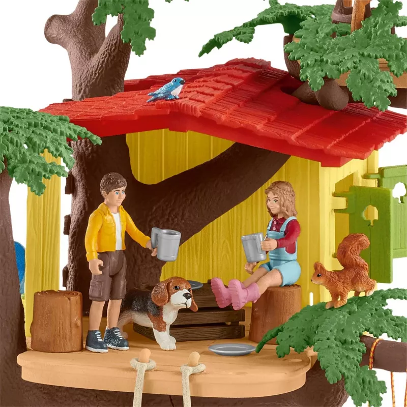 Set de juego Schleich FARM WORLD casa del árbol de aventuras