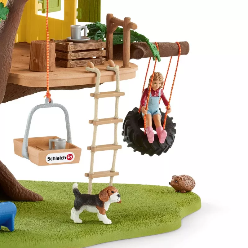 Set de juego Schleich FARM WORLD casa del árbol de aventuras