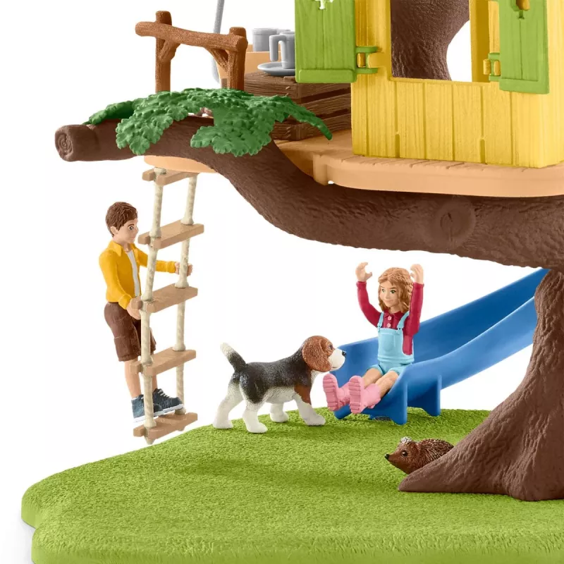 Set de juego Schleich FARM WORLD casa del árbol de aventuras