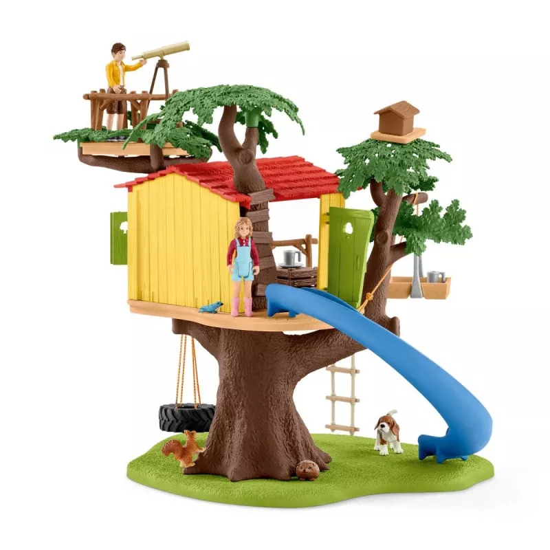 Set de juego Schleich FARM WORLD casa del árbol de aventuras