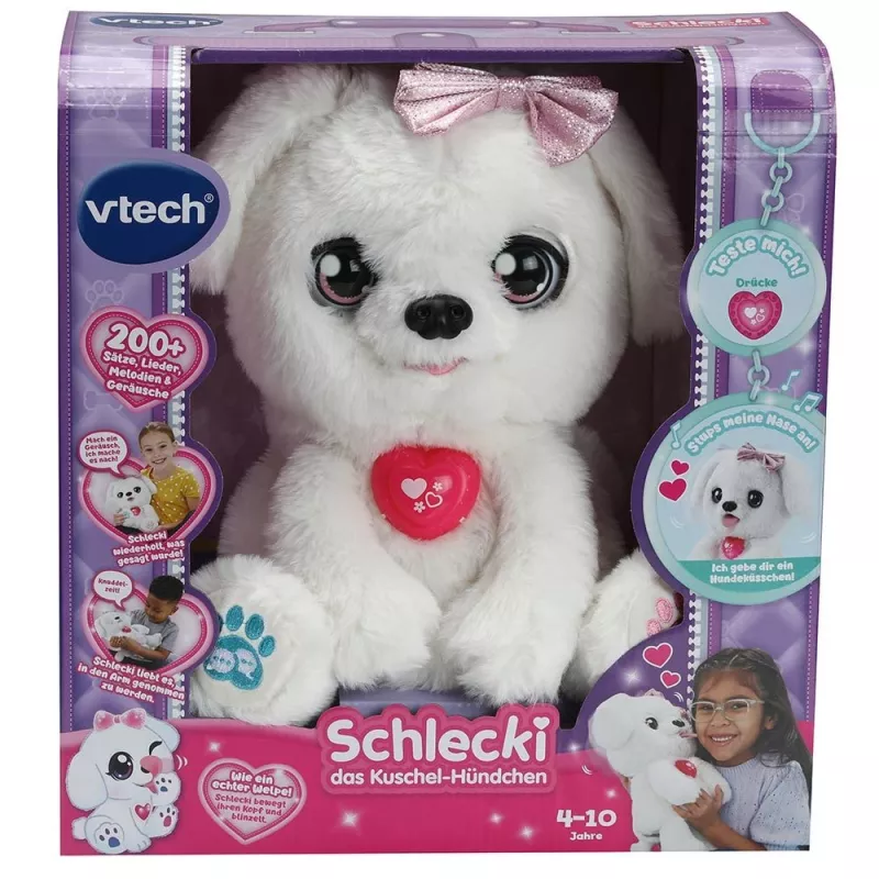 Peluche VTech Schlecki el cachorro abrazable — cachorro de peluche interactivo de VTech