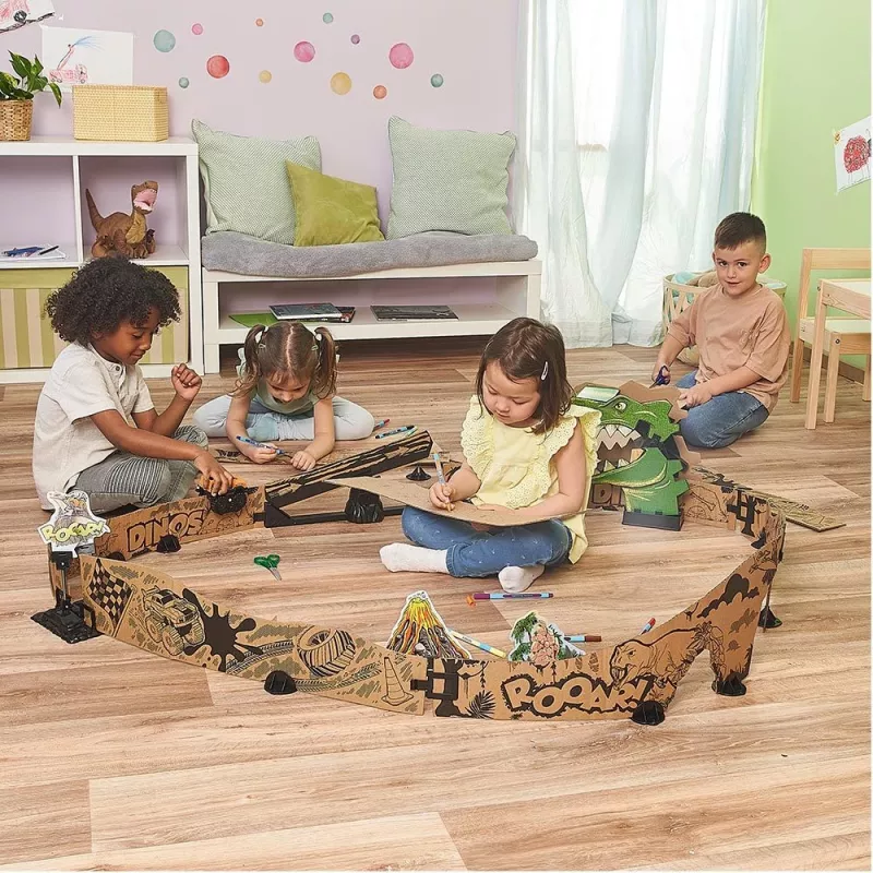 Circuito de carreras de juguete VTech Car-Board Racers Dino Adventure Set, pista