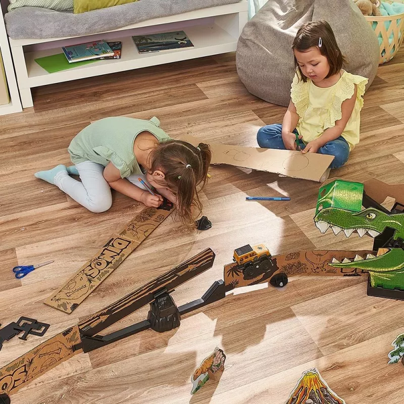 Circuito de carreras de juguete VTech Car-Board Racers Dino Adventure Set, pista