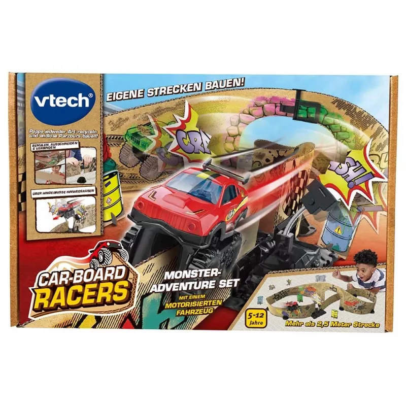 VTech Car-Board Racers 563904, 5 años, pilas necesarias, AA, cartón, goma, multicolor