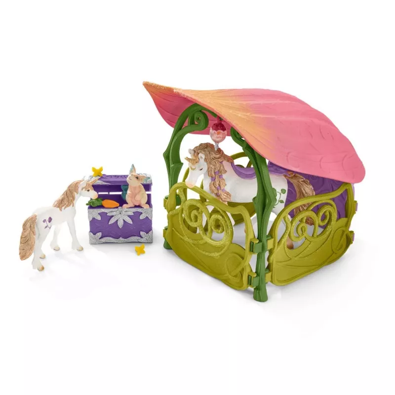 schleich BAYALA Casa de flores brillante con unicornios, lago y establo