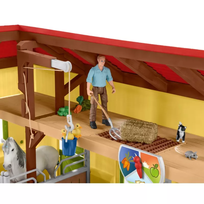 schleich FARM WORLD Establo de caballos, granja, animales de granja / juguete de granja, 3 años, multicolor, plástico