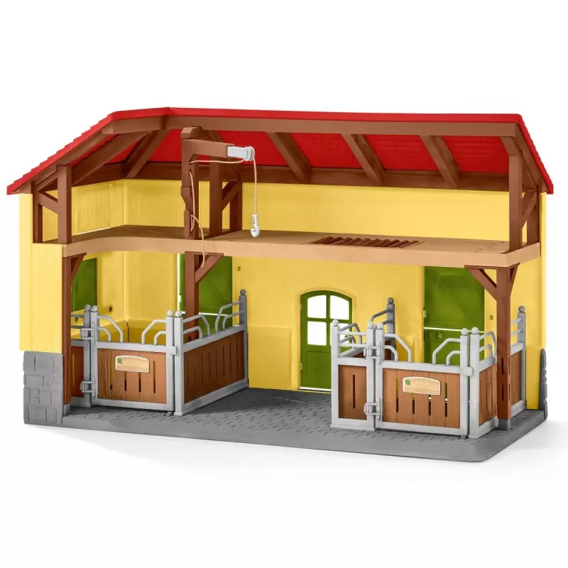 schleich FARM WORLD Establo de caballos, granja, animales de granja / juguete de granja, 3 años, multicolor, plástico