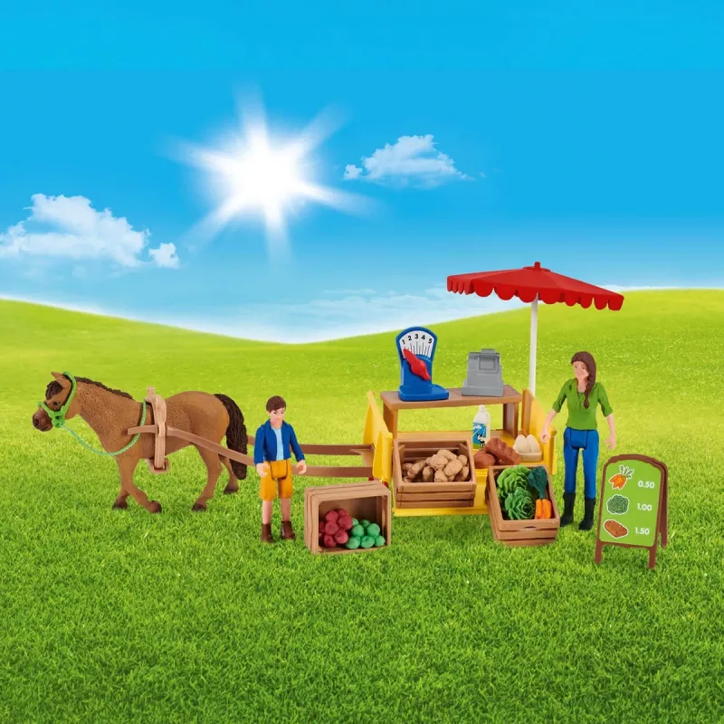 Puesto de granja móvil Schleich Farm Life Sunny Day 42528