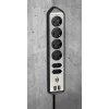 Regleta de enchufes Brennenstuhl 1153590610 2 m 6 salidas AC para interior negro plata