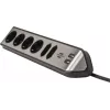 Regleta de enchufes Brennenstuhl 1153590610 2 m 6 salidas AC para interior negro plata