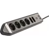 Regleta de enchufes Brennenstuhl 1153590610 2 m 6 salidas AC para interior negro plata