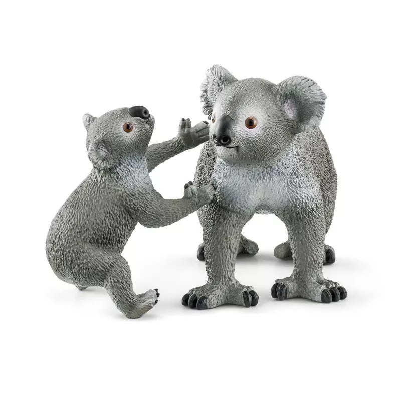 Schleich WILD LIFE Koala madre con cría 42566 verde grisáceo