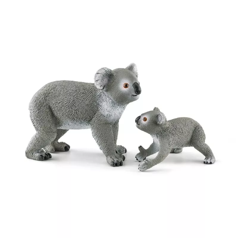 Schleich WILD LIFE Koala madre con cría 42566 verde grisáceo
