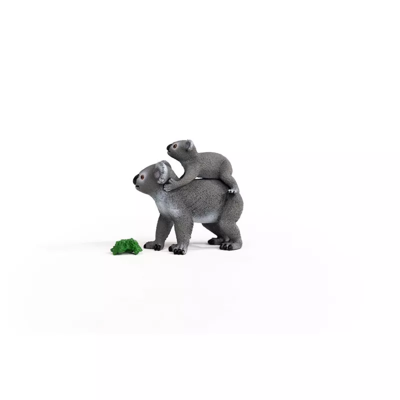 Schleich WILD LIFE Koala madre con cría 42566 verde grisáceo