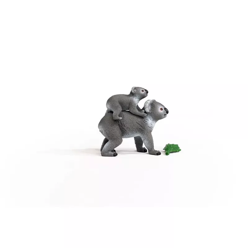 Schleich WILD LIFE Koala madre con cría 42566 verde grisáceo