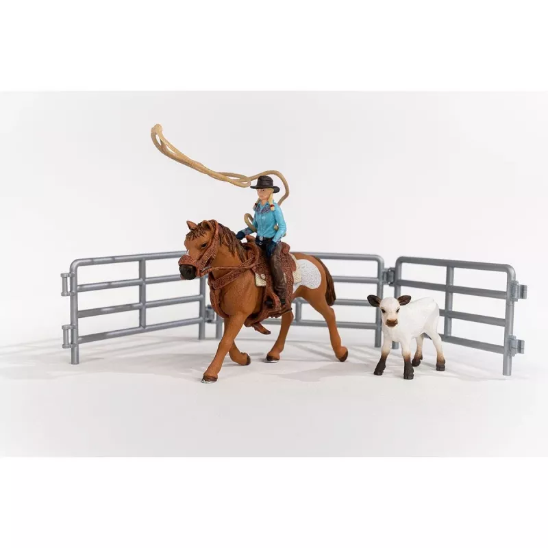schleich Cowgirl Team Roping Fun, 3 años, multicolor