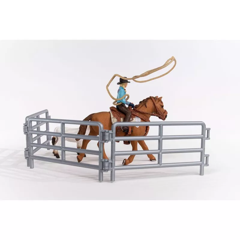 schleich Cowgirl Team Roping Fun, 3 años, multicolor