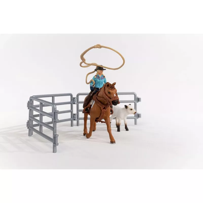schleich Cowgirl Team Roping Fun, 3 años, multicolor