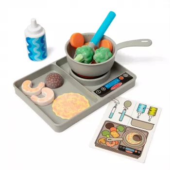 Melissa & Doug Simmer & Stir set de juego de cocina con comida de juguete Water WOW Color Reveal, juguete preescolar a partir de 3 años