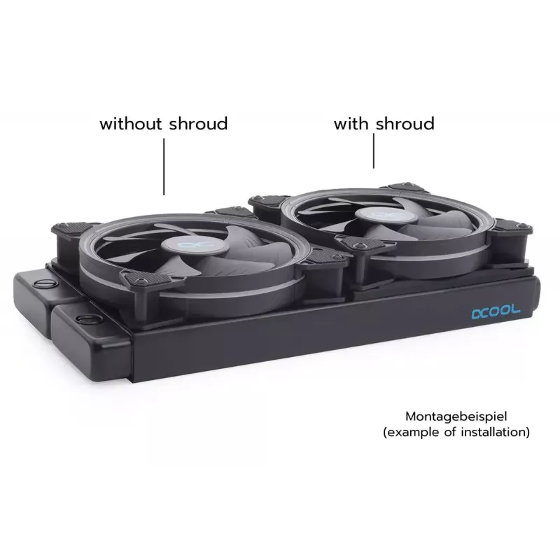 Sistema de refrigeración Alphacool 24831 silicona negro ventilador de 14 cm